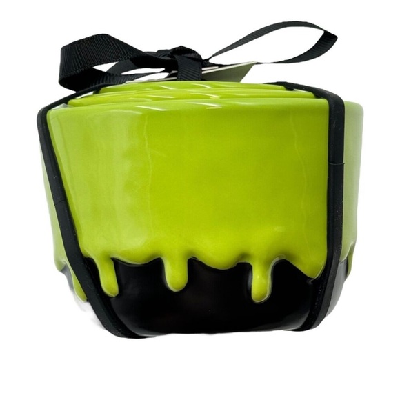 New Rae Dunn EEK! BOO! SHRIEK! AHH! Halloween Measuring Cup Set Green Drip - Picture 3 of 7